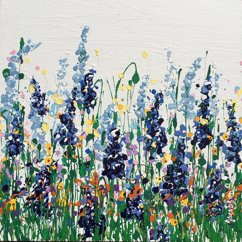 Mid-Size Wildflower Paintings (up to 24x36) - LINDA CALVERT JACOBSON